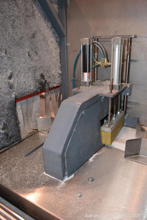 Used Greiner Extrusionstechnik Cat Pul Puller/Saw Combination, Model 30/9-235-S-DS. (2) Approximately 9” wide x 102” long contact length cleated belts, and (2) upacting saws with pneumatic hold downs...