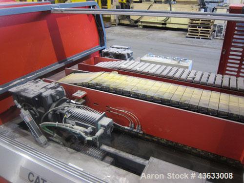 Used Greiner Extrusionstechnik Cat Pul Puller/Saw Combination, Model 30/9-235-S-DS. (2) Approximately 9” wide x 102” long contact length cleated belts, and (1) upacting saw with pneumatic hold down, ...