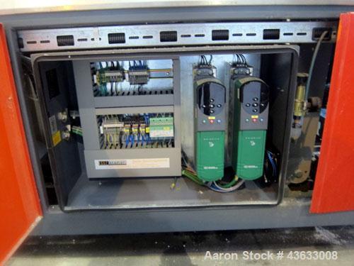 Used Greiner Extrusionstechnik Cat Pul Puller/Saw Combination, Model 30/9-235-S-DS. (2) Approximately 9” wide x 102” long contact length cleated belts, and (1) upacting saw with pneumatic hold down, ...