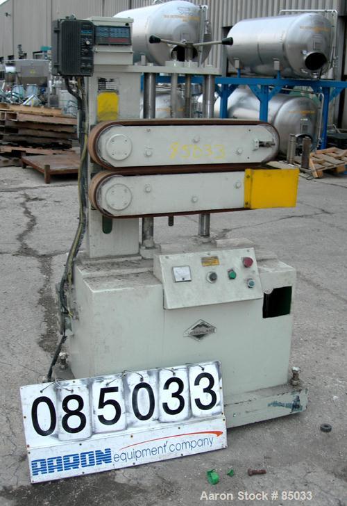 Used Metaplast Puller, Model PB4C. (2) 5" wide x 26" long contact areas, manually adjustable rubber belts. Driven by a 2 HP DC gearmotor. Approximately 7 to 72 feet per minute. Includes a Penta Drive...