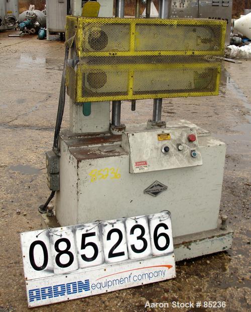 Used Metaplast Puller, Model PB4C. (2) 3.5" wide x 26" long contact area, manually adjustable rubber belts. Driven by a 2 HP DC gearmotor. Approximately 7 to 72 feet per minute.