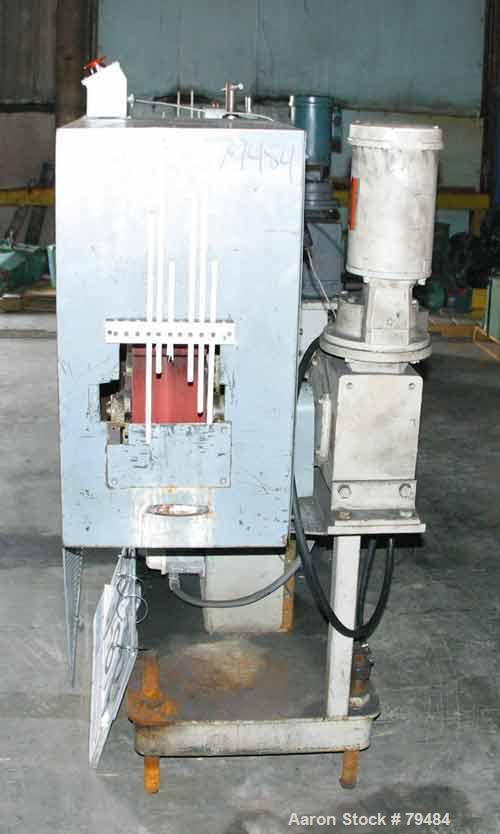 Used Belt Puller. 6" wide x 36" contact area. Manually adjustable rubber belts, approximately 7" daylight. Driven by a 1.5 HP, 3/60/230/460 Volt, 1725 RPM gearmotor. Unit includes a Reliance SP500 dr...