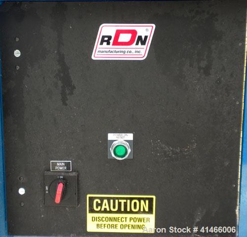Used RDN Belt Puller, Model 180-18-S. (2) 17-1/2" wide x 60" long contact length rubber belts, manually adjustable. Driven by a 5 hp, 3/60/230/460 volt, 4500 rpm motor thru a reducer. Includes an All...