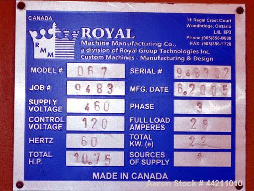 Used Royal Machine Belt Puller, Model 067