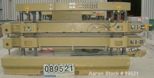 USED: Royal Machine dual lane cleated belt puller, model 069. (2) Lanes each with (2) 8" wide x 12' long contact area. Pneumatically adjustable belts. Driven by an approximate 15 hp motor. Includes c...