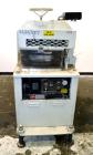 Used Gatto Belt Puller, Model 205-4.(2) 4'' Wide x 16'' long contact lehgth rubber belts, manually adjustable. Base mounted with 4 adjustable legs. 1/60/220 volt.