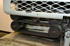Used Gatto Belt Puller, Model 205-4.(2) 4'' Wide x 16'' long contact lehgth rubber belts, manually adjustable. Base mounted with 4 adjustable legs. 1/60/220 volt.