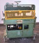 Used Gatto Cat-A-Puller, Model 207-3PC. (2) 3 Wide x 28 long contact cleated rubber belts. Manually adjustable 5 belt opening. Belt speed 1/2-60 feet per minute. Driven by a 3hp, 180 volt DC motor th...