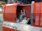 Used Greiner Extrusionstechnik Cat Pul Puller/Saw Combination, Model 30/9-235-S-DS. (2) Approximately 9” wide x 102” long contact length cleated belts, and (1) upacting saw with pneumatic hold down, ...