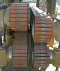 USED: Royal Machine dual lane cleated belt puller, model 069. (2) Lanes each with (2) 8
