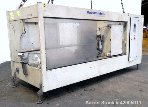 Used Battenfeld Extrusionstechnik Planetary Saw, Model STU 450 EZ, Carbon Steel. Approximate 4 cuts per minute. Separable and grippable profile cross section 40mm to 250mm. Includes a BMC smart panel.