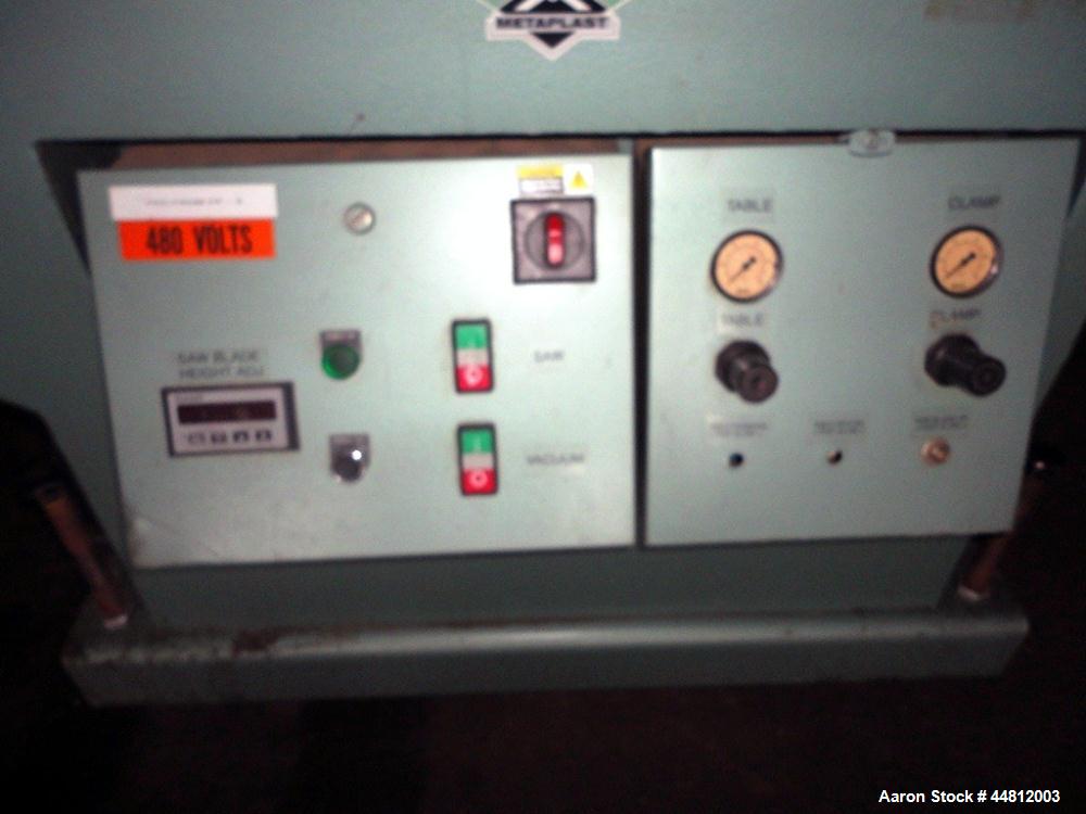 Used Conair Traveling Saw, Model MST-6-LR.  Capable of up to 6" diameter pipe and profile, approximately 14” diameter blade, left to right orientation with pneumatic hold down and controls, 460 volt,...