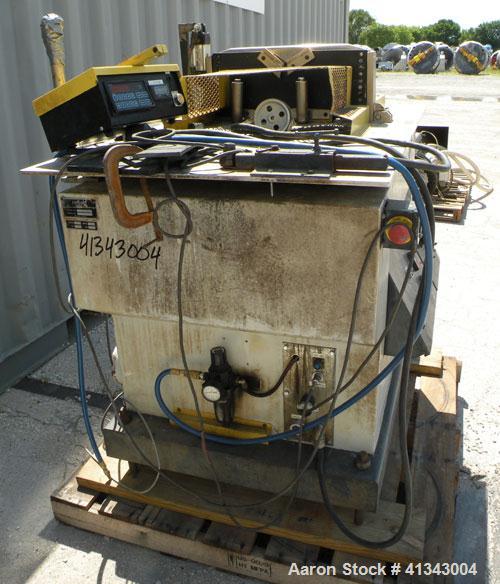 Used Conair Air Traveling Cut Off Saw, model MST6-L. 18" diameter up acting blade, traveling table. Top air operated hold down. Driven by a 3 hp, 3/60/208-230/460 volt, 1745 rpm motor. Includes a M60...