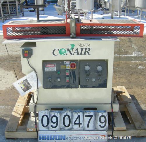 USED: Conair traveling cut off saw, model MST-6. Upacting saw blade. Approximate 32" x 52" traveling table. Top air operated hold down. Driven by an approximate 3 hp motor. Includes a dust collector ...
