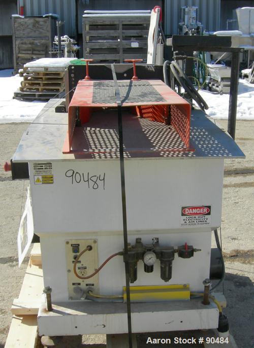 USED: Conair traveling cut off saw, model MST-6. Upacting saw blade. Approximate 32" x 52" traveling table. Top air operated...
