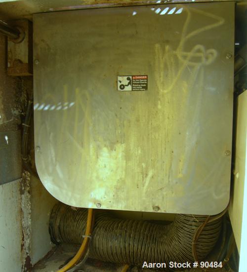 USED: Conair traveling cut off saw, model MST-6. Upacting saw blade. Approximate 32" x 52" traveling table. Top air operated hold down. Driven by an approximate 3 hp motor. Includes a dust collector ...