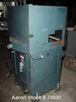 USED: Farris universal automatic travelling saw, model R31/2.12" diameter blade, pneumatically operated downstroke and carriagespeed. Blade driven by an approx 3/4 hp motor.