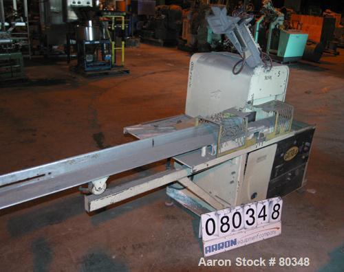 USED: Gatto table saw, model CS.7.24. Unit can accept up to 4" wide x 2" tall or 2" diameter product. Saw driven by 3 hp 3/60/208-230/460 volt, 1725 rpm motor, 2 pneumatic product guides. Unit requir...