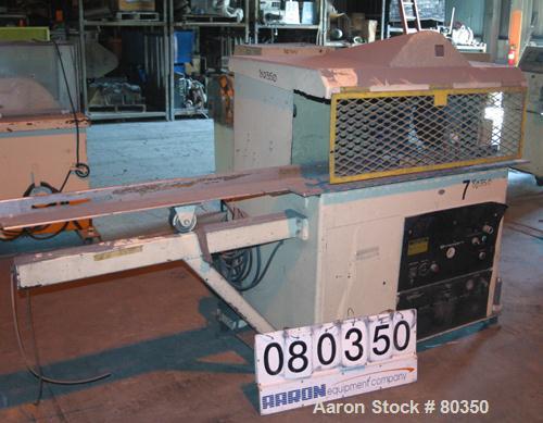 USED: Gatto table saw, model HS.2.4, 10" diameter saw blade. Unit can accept up to 4" wide x 2" tall or 2" diameter product. Saw driven by 2 hp 3/60/208-230/460 volt, 1725 rpm motor, 2 pneumatic prod...