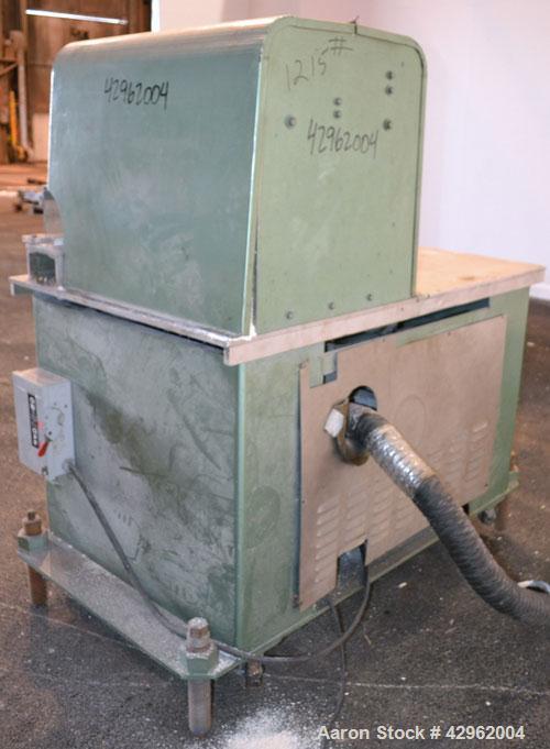 Used Gatto Traveling Center Arm Saw, Model OPS-7-24. 20 Diameter blade, 24 table travel, 7 O.D. capacity, maximum 12 cuts per minute. Driven by a 3hp, 3/60/208-230/460 volt, 1725 rpm motor. Mounted o...