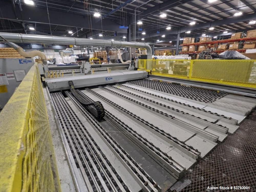 Used Holzma Model HPP11/38 Downstream Saw, Cutting lengths 1300 mm (as crosscut saw) up to 5600 mm