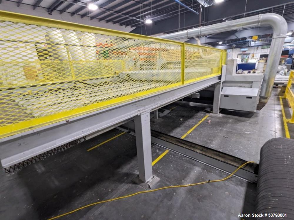 Used Holzma Model HPP11/38 Downstream Saw, Cutting lengths 1300 mm (as crosscut saw) up to 5600 mm
