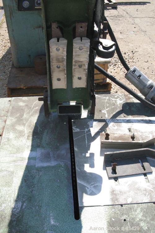 USED: IDE cutoff saw, model ME52.3. (1) 12" diameter air operatedup acting blade, driven by an approx 1/4 hp motor. Adjustab...