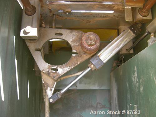 Used Metaplast Air Traveling Cut Off Saw, Model MST-4. Top air operated hold down. Requires motor and saw blade.