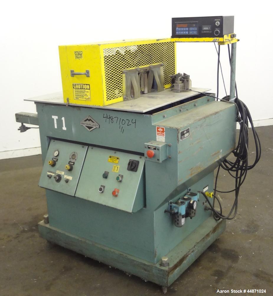 Used Metaplast Traveling Cut Off Saw, Model MST-6.  Approximately 18" diameter up acting saw blade, 15.5" traveling table, pneumatic top hold down.  Pipe capacity 6" diameter.  Profile cross section ...