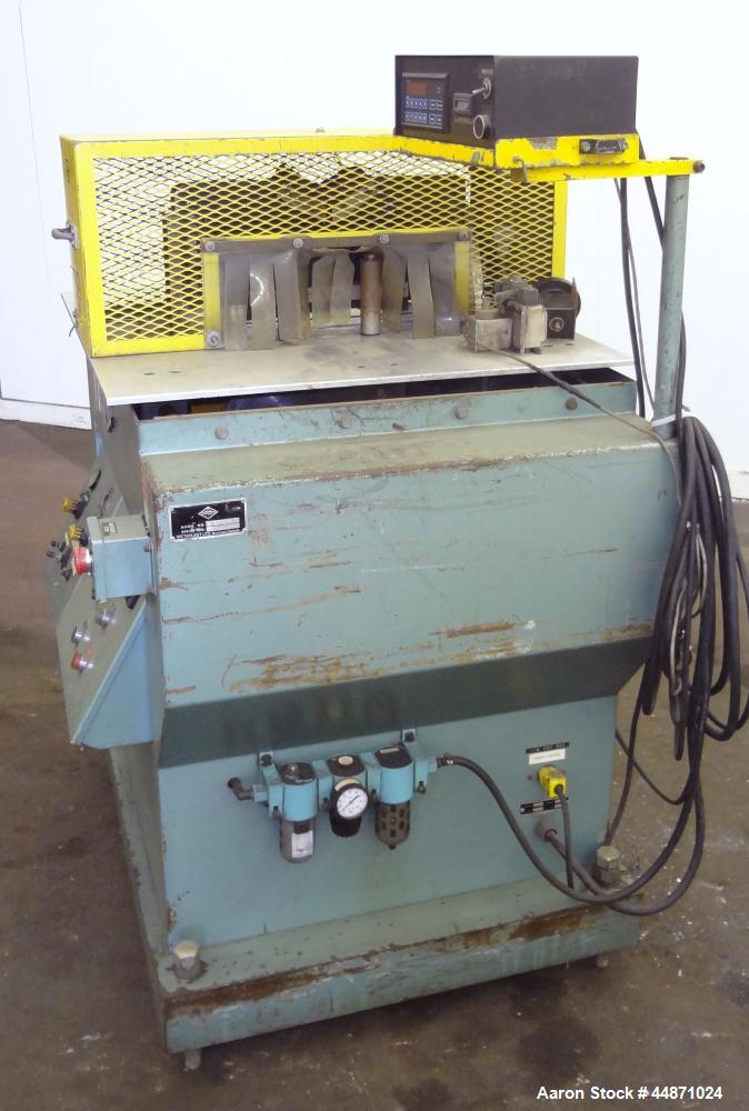 Used Metaplast Traveling Cut Off Saw, Model MST-6.  Approximately 18" diameter up acting saw blade, 15.5" traveling table, pneumatic top hold down.  Pipe capacity 6" diameter.  Profile cross section ...