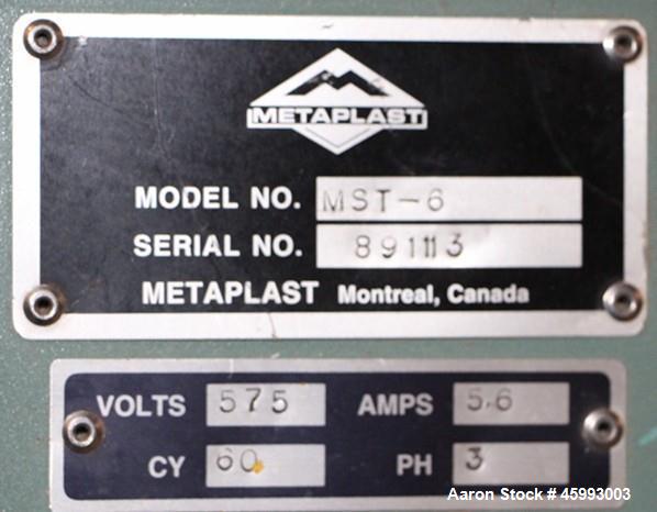Used METAPLAST "MST-6" Travelling Table Cut Off Saw