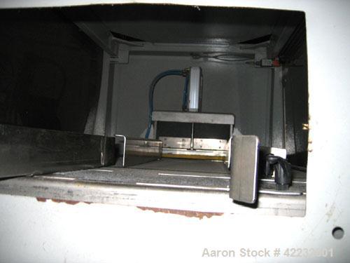 Used Greiner Traveling Cut Off Saw, Model GET CUT S/500. Approximate 18’’ diameter blade, 320 x 140 maximum profile width and height range. Servo driven, 3kw, 230 volt motor. Built 2006.