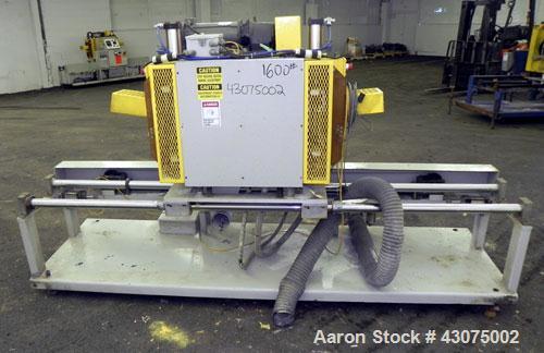 Used PEM/Plastics Extrusion Machinery Traveling Rotary Saw, Model 730/4, Carbon Steel. Designed to cut pipe in the 1/2’’ to 4” size range, 68’’ travel length. Pneumatic clamp downs. Blade and rotatin...