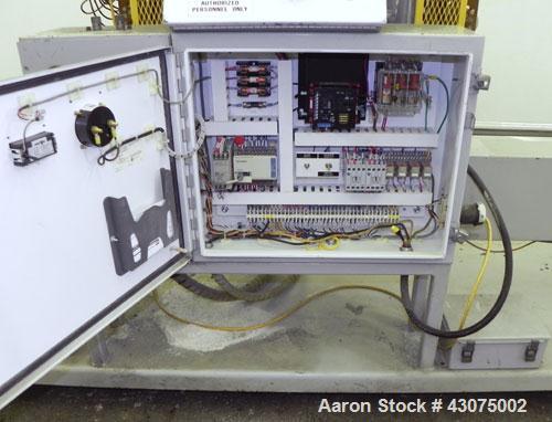 Used PEM/Plastics Extrusion Machinery Traveling Rotary Saw, Model 730/4, Carbon Steel. Designed to cut pipe in the 1/2’’ to 4” size range, 68’’ travel length. Pneumatic clamp downs. Blade and rotatin...