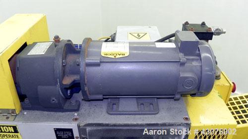 Used PEM/Plastics Extrusion Machinery Traveling Rotary Saw, Model 730/4, Carbon Steel. Designed to cut pipe in the 1/2’’ to 4” size range, 68’’ travel length. Pneumatic clamp downs. Blade and rotatin...