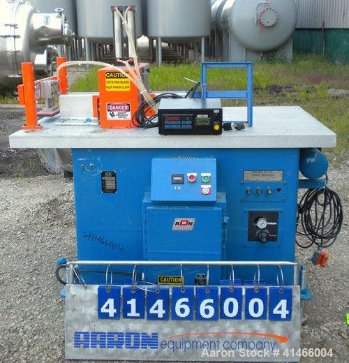Used RDN Traveling Up Acting Cut Off Saw, Model 9-18A. 9’’ O.D. cutting capacity, up to 15 cuts per minute, approximate 24" diameter up acting blade, traveling table. Top air operated hold down. Driv...