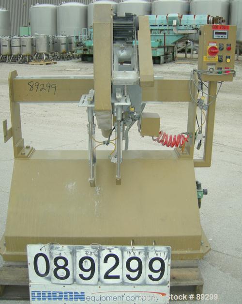 USED: Royal Machine traveling cut off chop saw, model 101. Approximate 14" diameter blade, pneumatically adjustable hold downs. Approximate 24" saw travel. Driven by a 2 hp, 3/60/575 volt, 3480 rpm m...