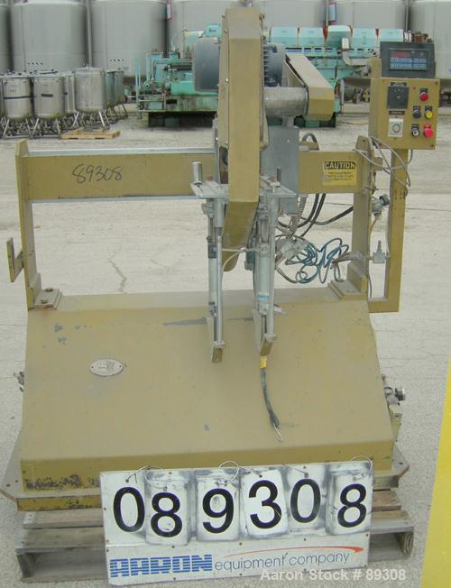 Used Royal Machine Traveling Cut Off Chop Saw, Model 101. Approximate 14" diameter blade, pneumatically adjustable hold downs. Approximate 24" saw travel. Driven by a 2 hp, 3/60/575 volt, 3505 rpm mo...