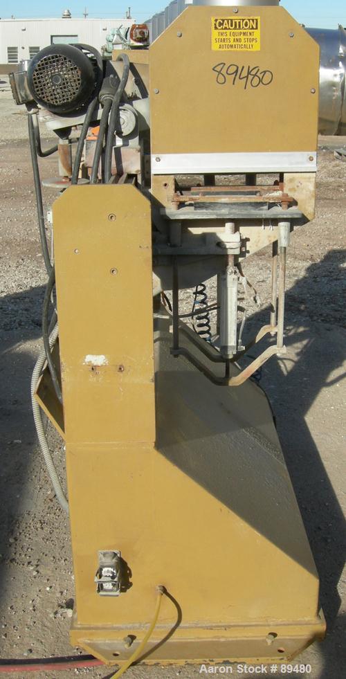Used Royal Machine Traveling Cut Off Chop Saw, Model 101. Approximate 14" diameter blade, pneumatically adjustable hold downs, approximate 24" saw travel. Driven by a 2 hp, 3/60/575 volt, 3495 rpm mo...