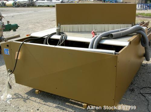 Used Royal Upacting Traveling Rotary Miter Saw, Model 384. Pneumatic hold down. Driven by a 6.6 HP, 3/60/460 Volt motor. Built 2001.