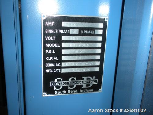 Used SSD Technology CNC Router, Model PRO-2000.  58 Inches per second, 100 inches per second ACC.  120" Long cutting capability, (4) 8" x 8" bays, zero load time, self-centering material clamps, intu...
