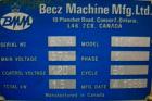 USED: Becz Machine traveling cut off chop saw, model 101. Approximate 14