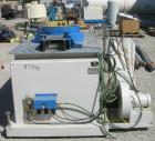 Used Custom Downstream Systems Upacting Traveling Miter Saw, Model CTMS-6.5-13. Approximately 14