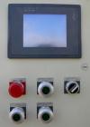 Used: Extrusion Services Inc. traveling saw, model Servo Boost. Approximately 16
