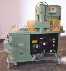 Used Gatto Traveling Center Arm Saw, Model OPS-7-24. 20 Diameter blade, 24 table travel, 7 O.D. capacity, maximum 12 cuts per minute. Driven by a 3hp, 3/60/208-230/460 volt, 1725 rpm motor. Mounted o...