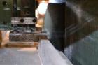 Used Gatto Traveling Center Arm Saw, Model OPS-7-24. 20 Diameter blade, 24 table travel, 7 O.D. capacity, maximum 12 cuts per minute. Driven by a 3hp, 3/60/208-230/460 volt, 1725 rpm motor. Mounted o...