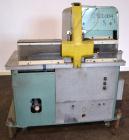 Used Gatto Traveling Center Arm Saw, Model OPS-7-24. 20 Diameter blade, 24 table travel, 7 O.D. capacity, maximum 12 cuts per minute. Driven by a 3hp, 3/60/208-230/460 volt, 1725 rpm motor. Mounted o...
