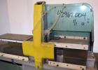 Used Gatto Traveling Center Arm Saw, Model OPS-7-24. 20 Diameter blade, 24 table travel, 7 O.D. capacity, maximum 12 cuts per minute. Driven by a 3hp, 3/60/208-230/460 volt, 1725 rpm motor. Mounted o...