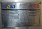 Used JWell Extrusion Machinery Upacting Traveling Cut Off Saw. Cutting range 0-400mm, table approximate 1900mm x 1700mm, with hold-down. Serial# MP1411/174.