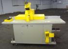 Used Michigan Plastics Machinery Traveling Chop-Cut Saw.  Blade driven by a 1.5 hp, 3/60/208-230/460 volt, 3500 rpm motor.  Mounted on a base with adjustable legs.  No manufacturer's tag.
